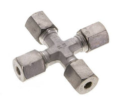 6S Stainless steel Cross Compression Fitting 630 Bar DIN 2353