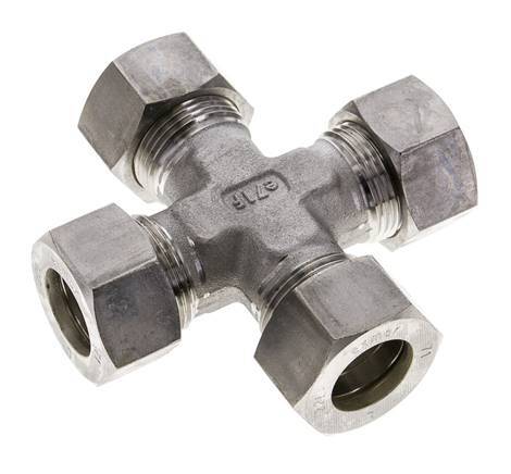 22L Stainless steel Cross Compression Fitting 160 Bar DIN 2353