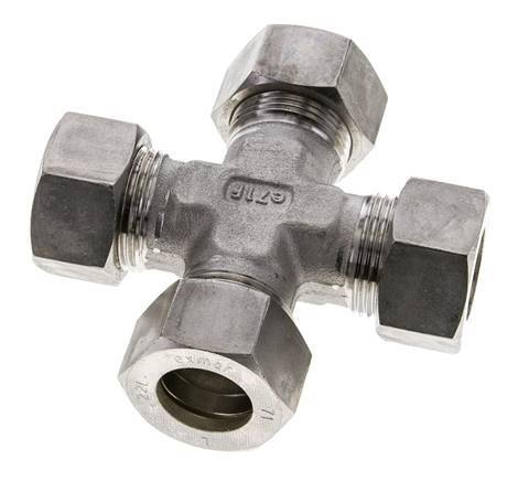22L Stainless steel Cross Compression Fitting 160 Bar DIN 2353