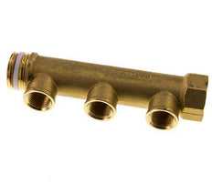 G 1'' x 3xG 1/2'' F/M/F Brass Distributor pipes 10 Bar