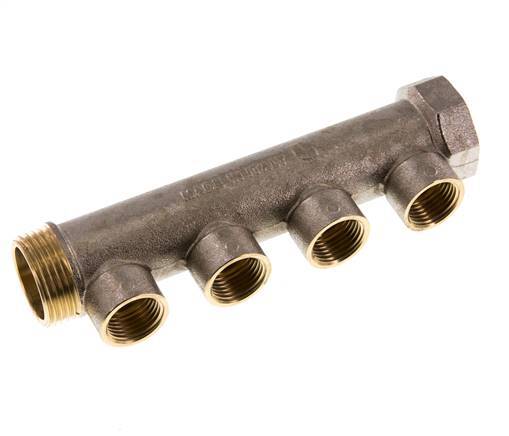 G 1'' x 4xG 1/2'' F/M/F Nickel plated Brass Distributor pipes 10 Bar