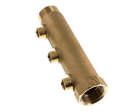 G 1 1/4'' x 3xG 1/2'' F/M/M Brass Distributor pipes 10 Bar