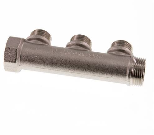 G 3/4'' x 3xG 1/2'' F/M/M Nickel plated Brass Distributor pipes 10 Bar