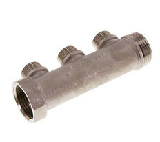 G 1'' x 3xG 1/2'' F/M/M Nickel plated Brass Distributor pipes 10 Bar