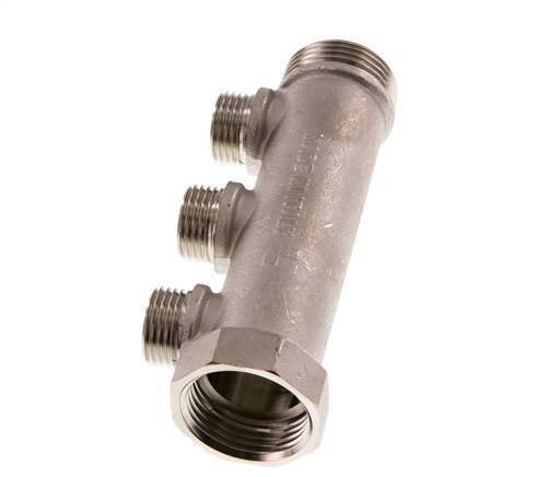 G 1'' x 3xG 1/2'' F/M/M Nickel plated Brass Distributor pipes 10 Bar