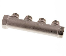 G 1'' x 4xG 1/2'' F/M/M Nickel plated Brass Distributor pipes 10 Bar