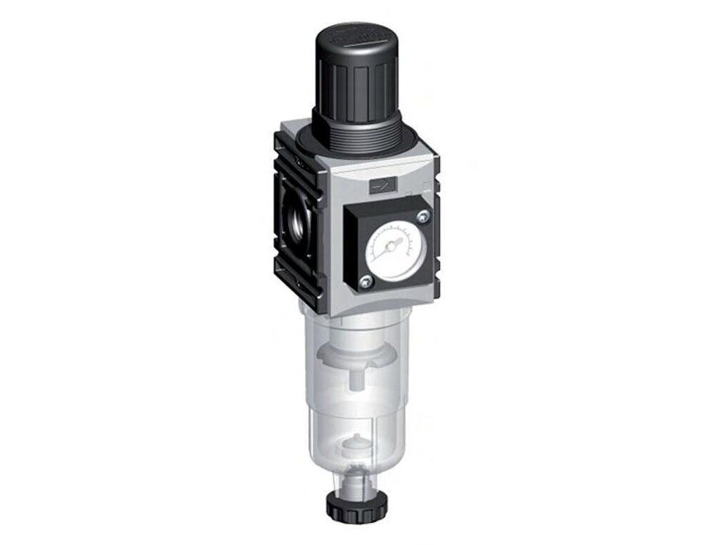 Filter-Regulator G1/4'' 1000 l/min 0.5-8.0bar/7-116psi Auto 40 mm Pressure Gauge Metal Futura 0