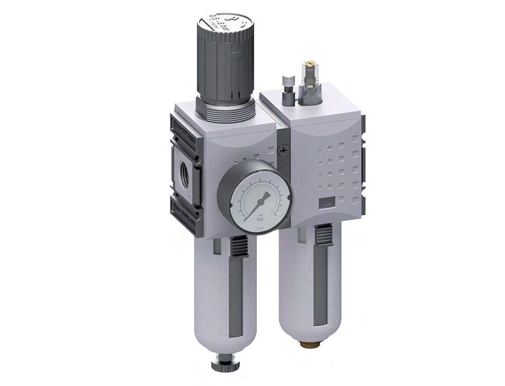 FRL 2-Part G1/2'' 3500 l/min 0.5-8.0bar/7-116psi Auto Polycarbonate Futura 2