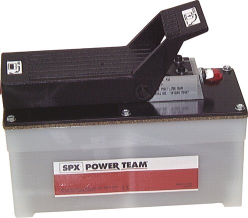 Power Team Single Stage Compressed Air Operated Hydraulic Pump 1.7 l metal tank