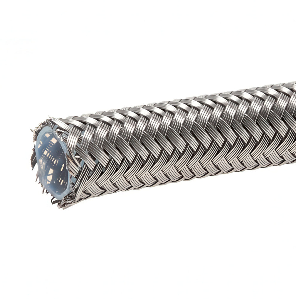 Teflon chemical resistant hose with steel braiding 6.45 mm (ID) 10 m