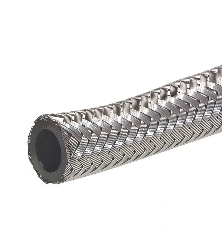 Oil & fuel hose with stainless steel braiding 11.5x16.5 mm 1 m