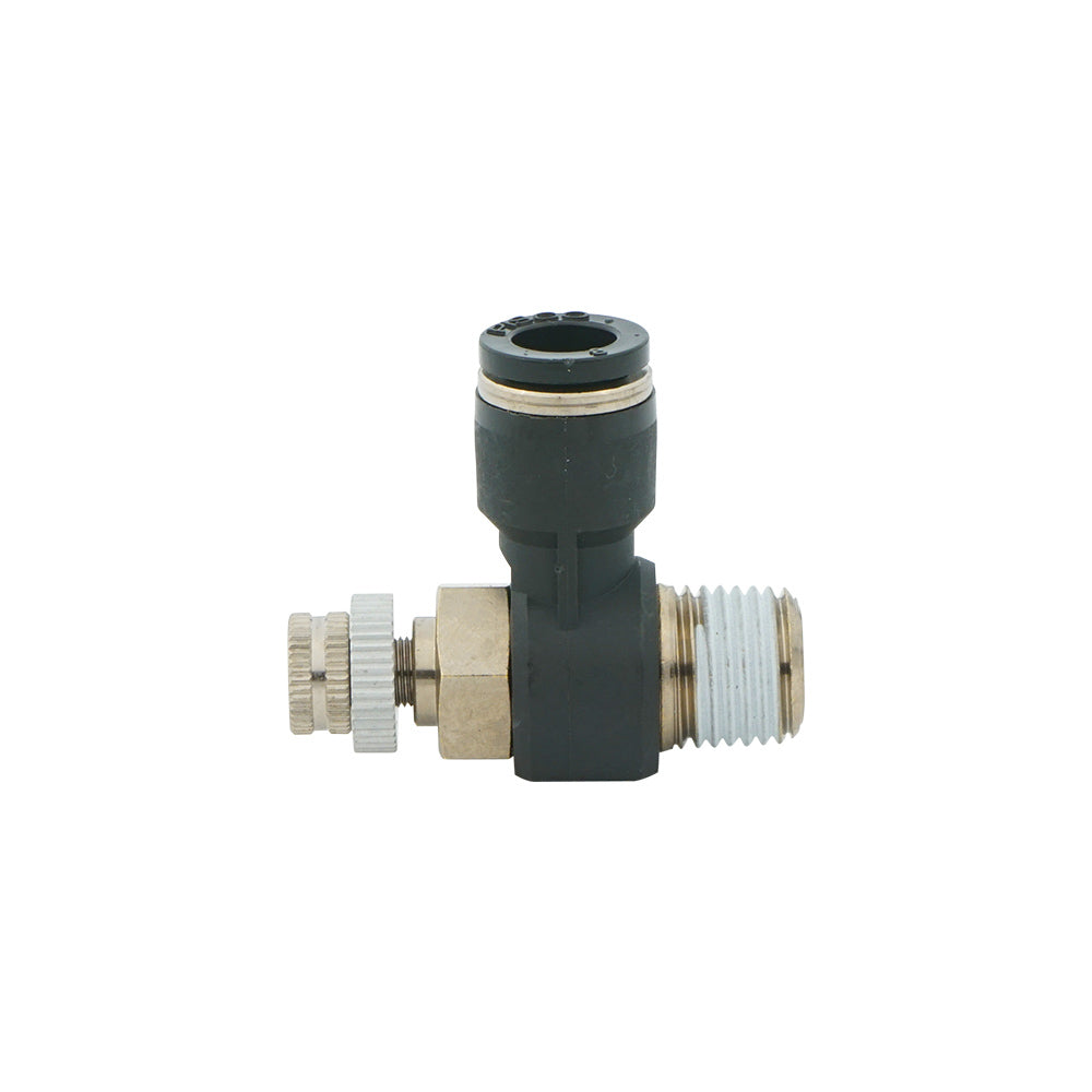 6mm - M5 Elbow Pneumatic Needle Valve