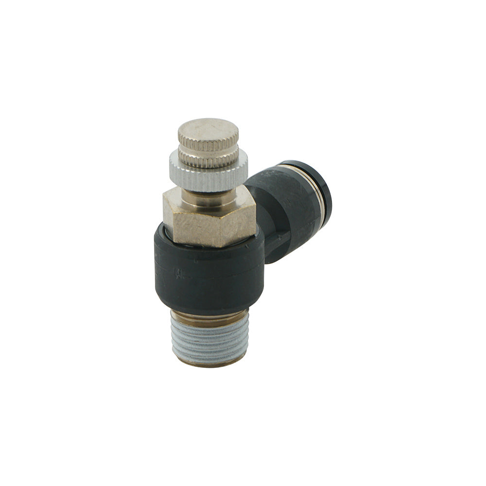 6mm - M5 Elbow Pneumatic Needle Valve