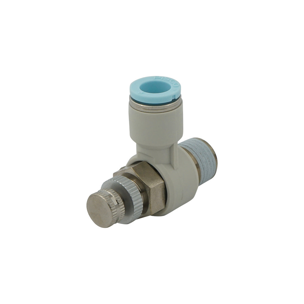 1/4" - M5 Elbow Clean-Room Package Pneumatic Needle Valve