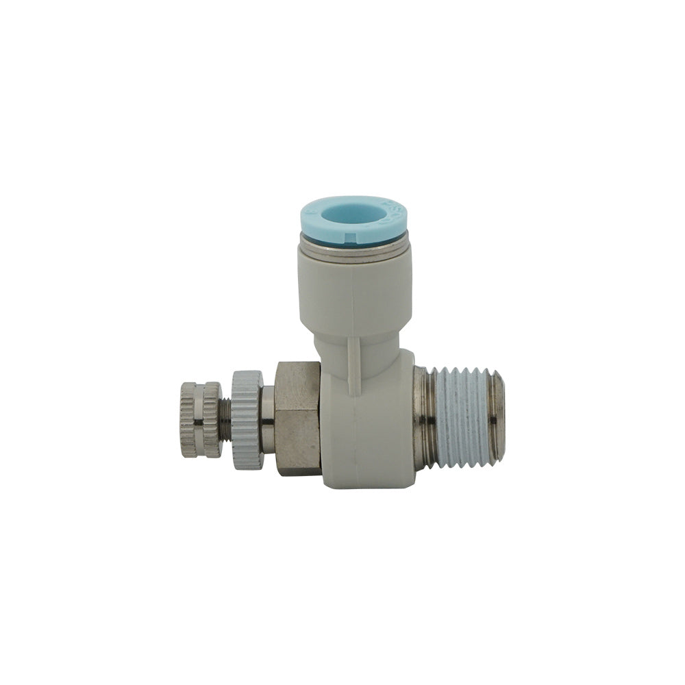 4mm - R1/8" Elbow Clean-Room Package Pneumatic Needle Valve