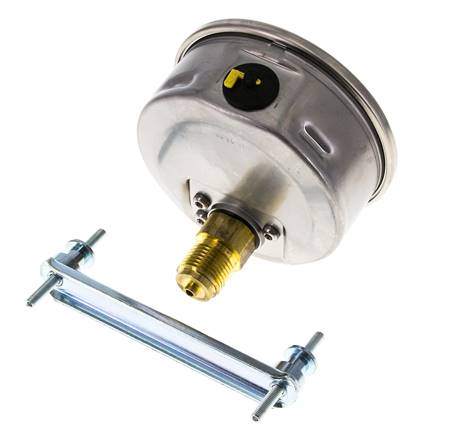 G1/2 Rear Connection Glycerine Pressure Gauge 0 to 0.6 bar 100mm WIKA