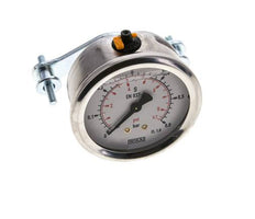 G1/4 Rear Connection Glycerine Pressure Gauge 0 to 0.6 bar 63mm WIKA