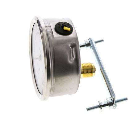 G1/2 Rear Connection Glycerine Pressure Gauge 0 to 1.6 bar 100mm WIKA