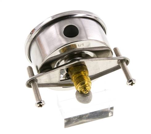 G1/4 Rear Connection Glycerine Pressure Gauge 0 to 1.6 bar 63mm