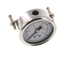 G1/4 Rear Connection Glycerine Pressure Gauge 0 to 1.6 bar 63mm