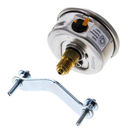 G1/4 Rear Connection Glycerine Pressure Gauge 0 to 1.6 bar 63mm WIKA