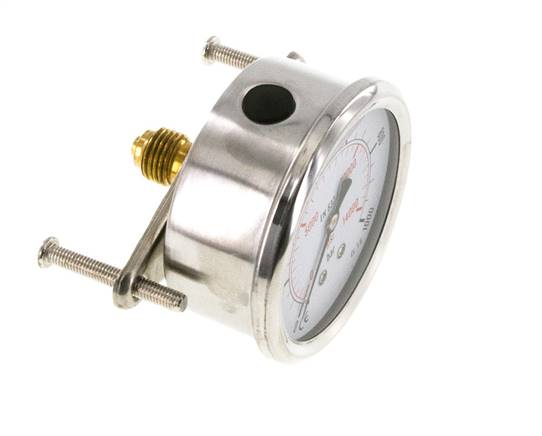 G1/4 Rear Connection Glycerine Pressure Gauge 0 to 1000 bar 63mm