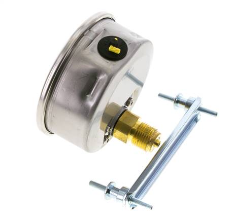 G1/2 Rear Connection Glycerine Pressure Gauge 0 to 100 bar 100mm WIKA