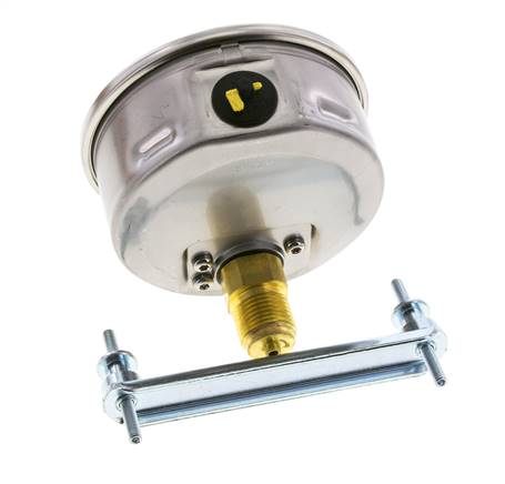 G1/2 Rear Connection Glycerine Pressure Gauge 0 to 100 bar 100mm WIKA
