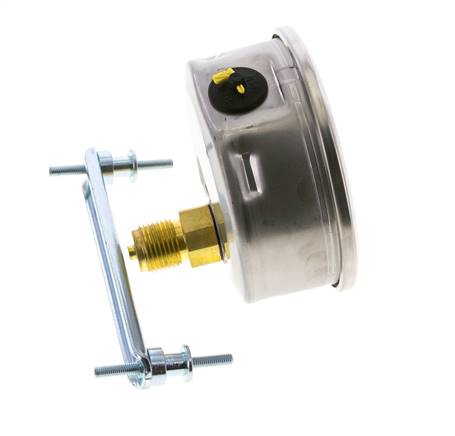 G1/2 Rear Connection Glycerine Pressure Gauge 0 to 100 bar 100mm WIKA