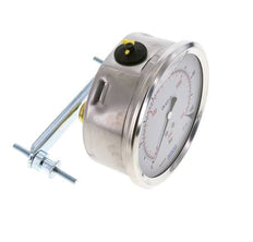 G1/2 Rear Connection Glycerine Pressure Gauge 0 to 100 bar 100mm WIKA