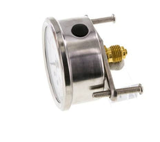 G1/4 Rear Connection Glycerine Pressure Gauge 0 to 100 bar 63mm