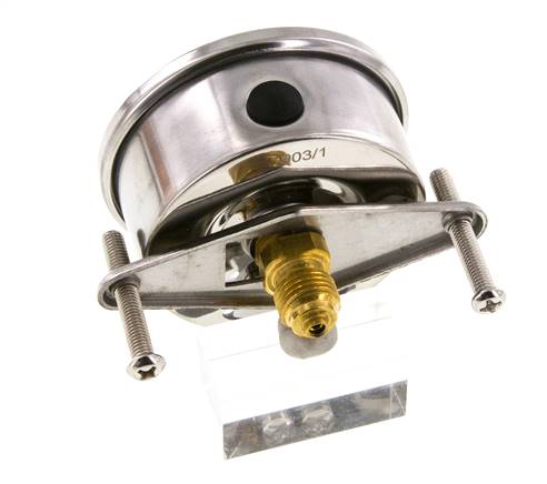 G1/4 Rear Connection Glycerine Pressure Gauge 0 to 100 bar 63mm