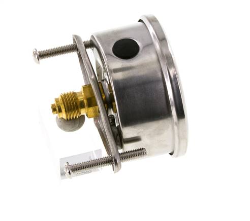 G1/4 Rear Connection Glycerine Pressure Gauge 0 to 100 bar 63mm