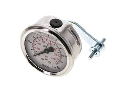 G1/4 Rear Connection Glycerine Pressure Gauge 0 to 100 bar 63mm WIKA