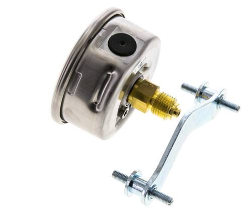 G1/4 Rear Connection Glycerine Pressure Gauge 0 to 100 bar 63mm WIKA