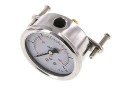 G1/4 Rear Connection Glycerine Pressure Gauge 0 to 10 bar 63mm