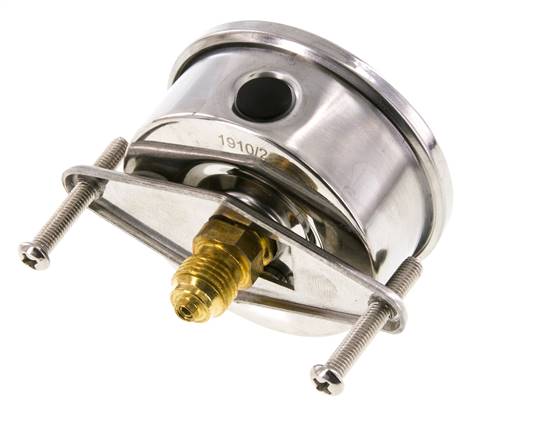 G1/4 Rear Connection Glycerine Pressure Gauge 0 to 10 bar 63mm