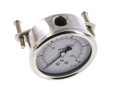 G1/4 Rear Connection Glycerine Pressure Gauge 0 to 10 bar 63mm