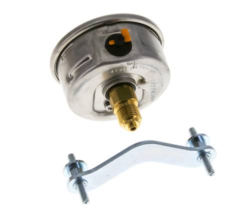 G1/4 Rear Connection Glycerine Pressure Gauge 0 to 10 bar 63mm WIKA