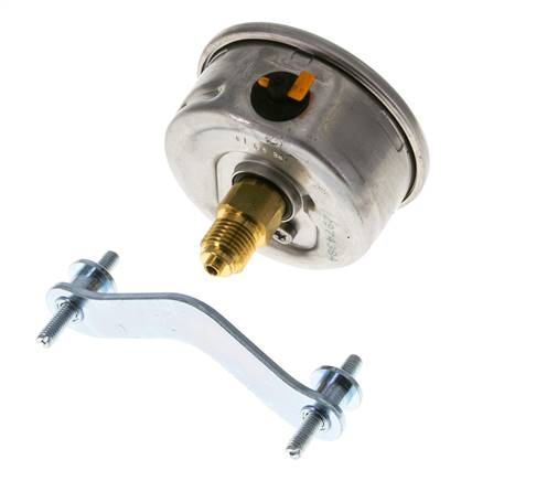 G1/4 Rear Connection Glycerine Pressure Gauge 0 to 10 bar 63mm WIKA