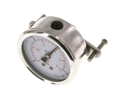 G1/4 Rear Connection Glycerine Pressure Gauge -1 to 0.6 bar 63mm