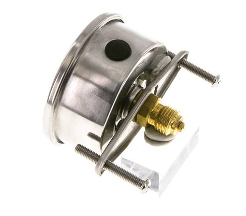 G1/4 Rear Connection Glycerine Pressure Gauge -1 to 0.6 bar 63mm
