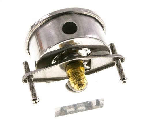 G1/4 Rear Connection Glycerine Pressure Gauge -1 to 0.6 bar 63mm