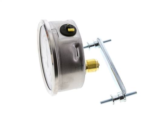 G1/2 Rear Connection Glycerine Pressure Gauge -1 to 1.5 bar 100mm WIKA
