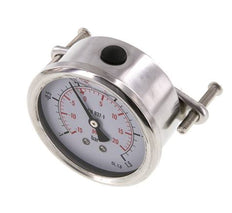 G1/4 Rear Connection Glycerine Pressure Gauge -1 to 1.5 bar 63mm