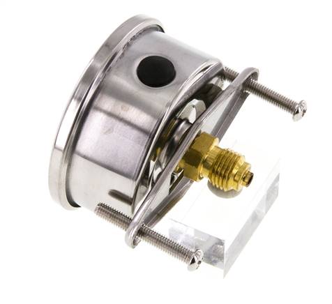 G1/4 Rear Connection Glycerine Pressure Gauge -1 to 1.5 bar 63mm