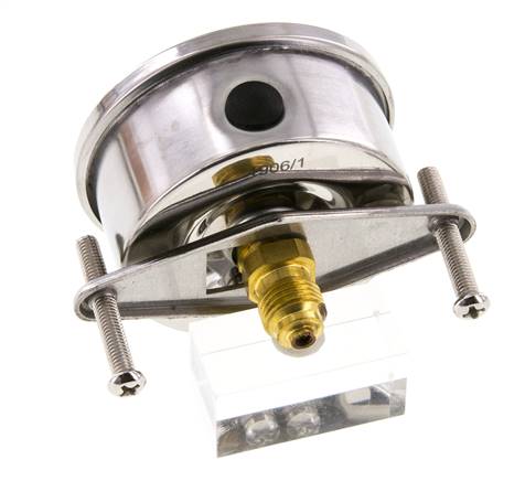 G1/4 Rear Connection Glycerine Pressure Gauge -1 to 1.5 bar 63mm