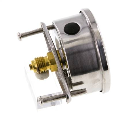 G1/4 Rear Connection Glycerine Pressure Gauge -1 to 1.5 bar 63mm