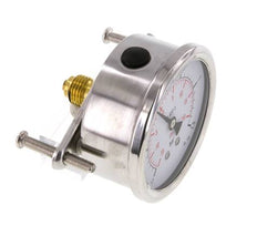 G1/4 Rear Connection Glycerine Pressure Gauge -1 to 1.5 bar 63mm