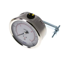 G1/2 Rear Connection Glycerine Pressure Gauge 0 to 1 bar 100mm WIKA